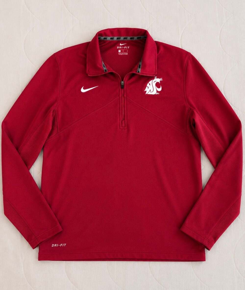 Nike Dri-FIT Washington State Cougars 1/4 Zip Pullover Men’s M Crimson